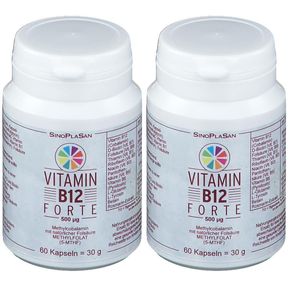 Vitamin B12 Forte 500 µg Methylcobalamin Kapseln 2x 2x60 St