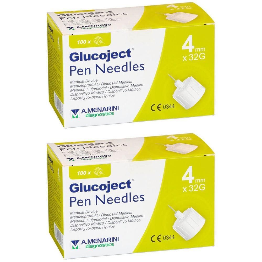 Glucoject Pen-Nadeln 32 Gx4 mm 0,23 2x 2x100 St Kanüle