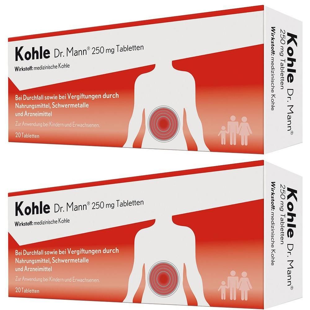 Kohle Dr.Mann 250 mg Tabletten 2x 2x20 St