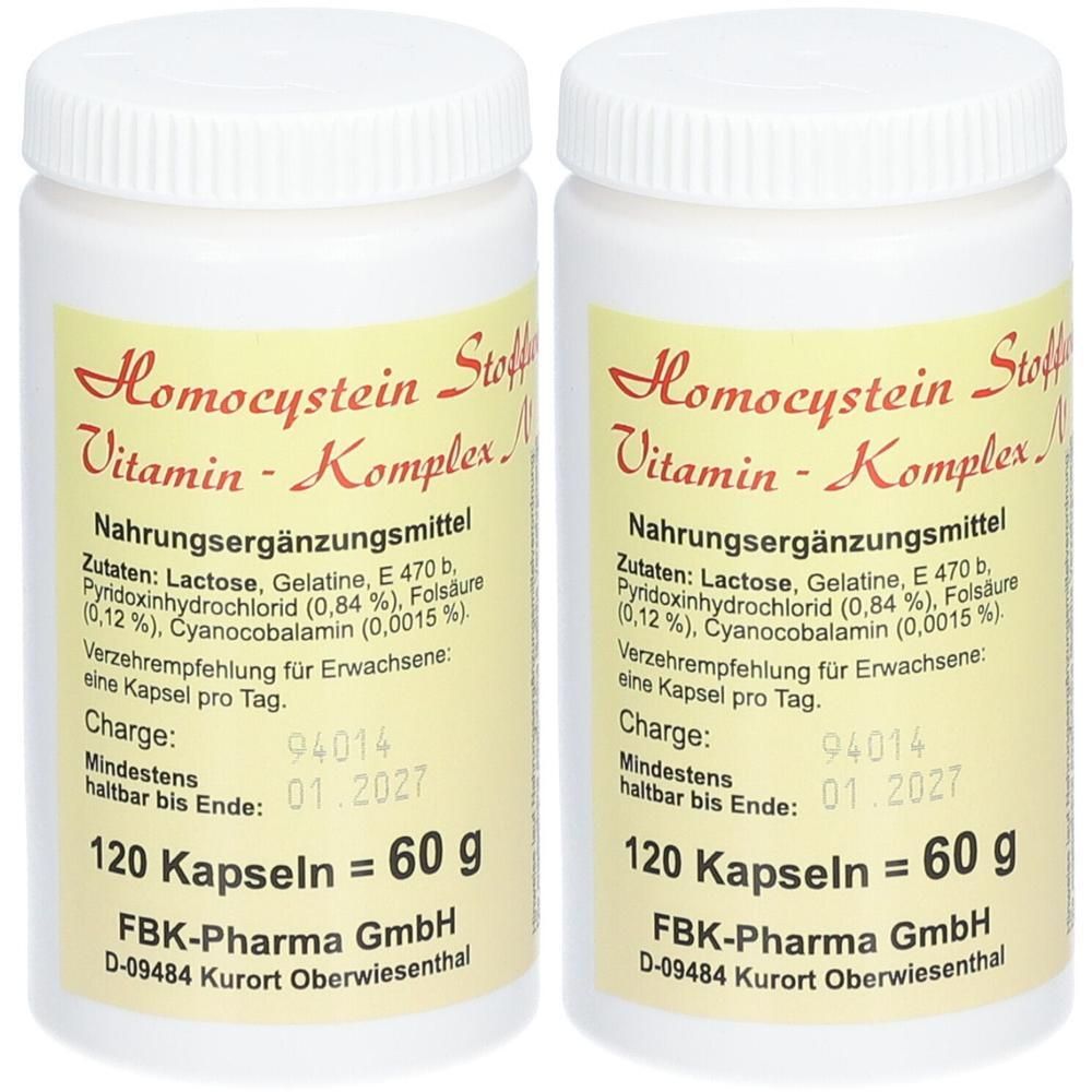 Homocystein Stoffwechsel-Vitamin-Komplex N Kapseln 2x 2x120 St