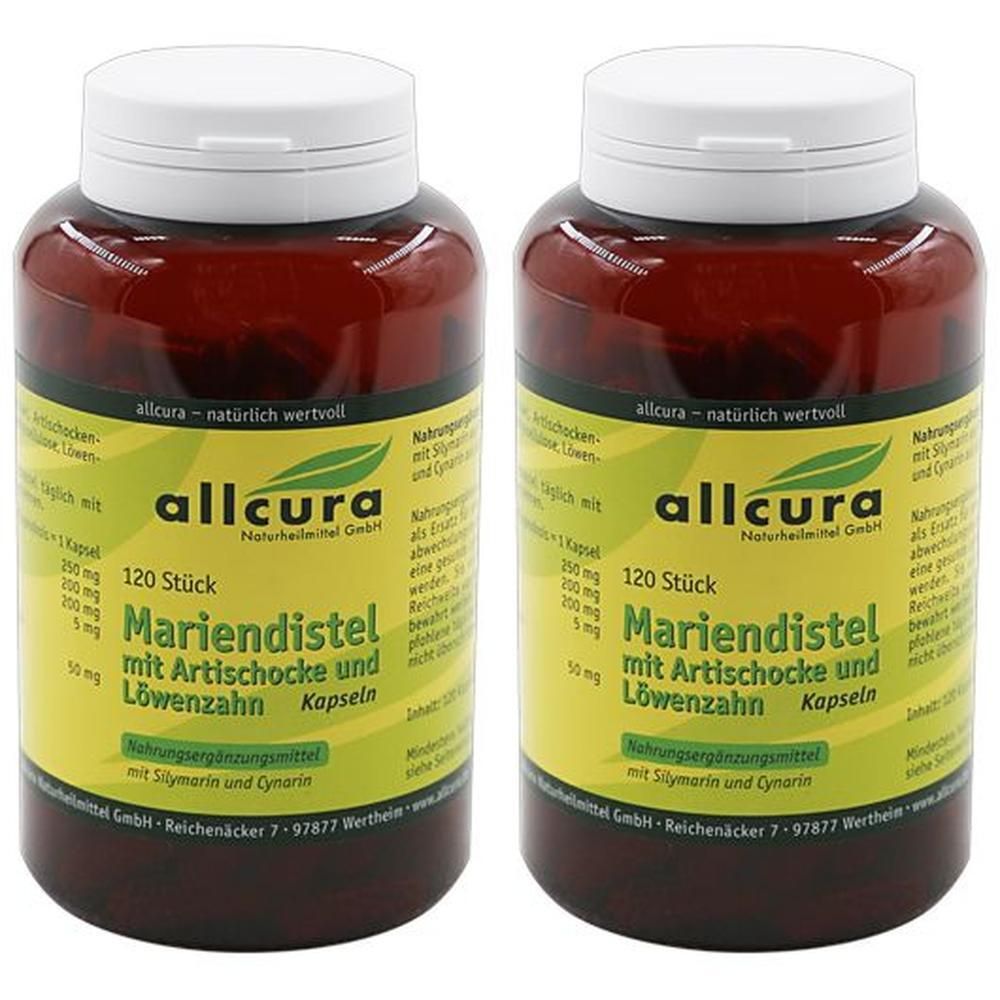 Mariendistel MIT Artischocke und Löwenzahn Kapseln 2x 2x120 St