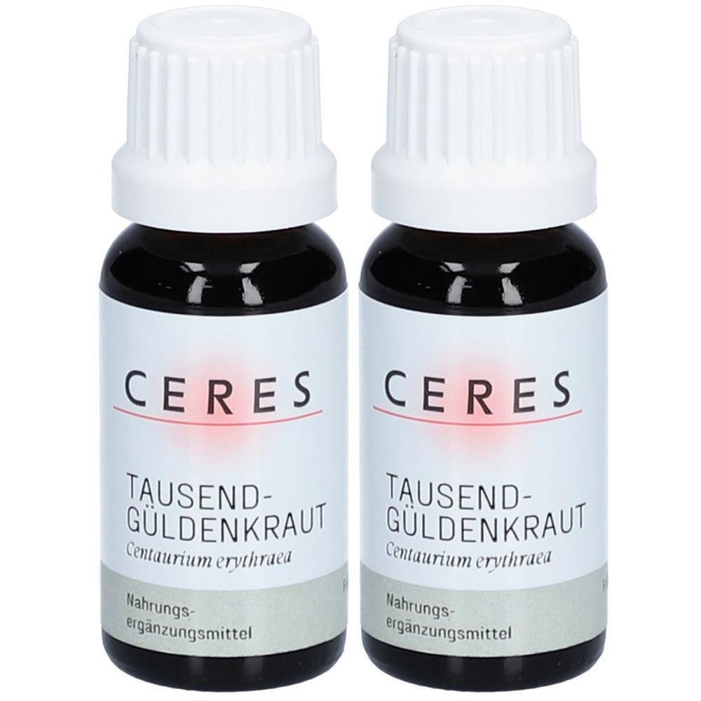 Ceres Tausendgüldenkraut Centaurium eryth.Extrakt 2x 2x20 ml Tropfen zum Einnehmen