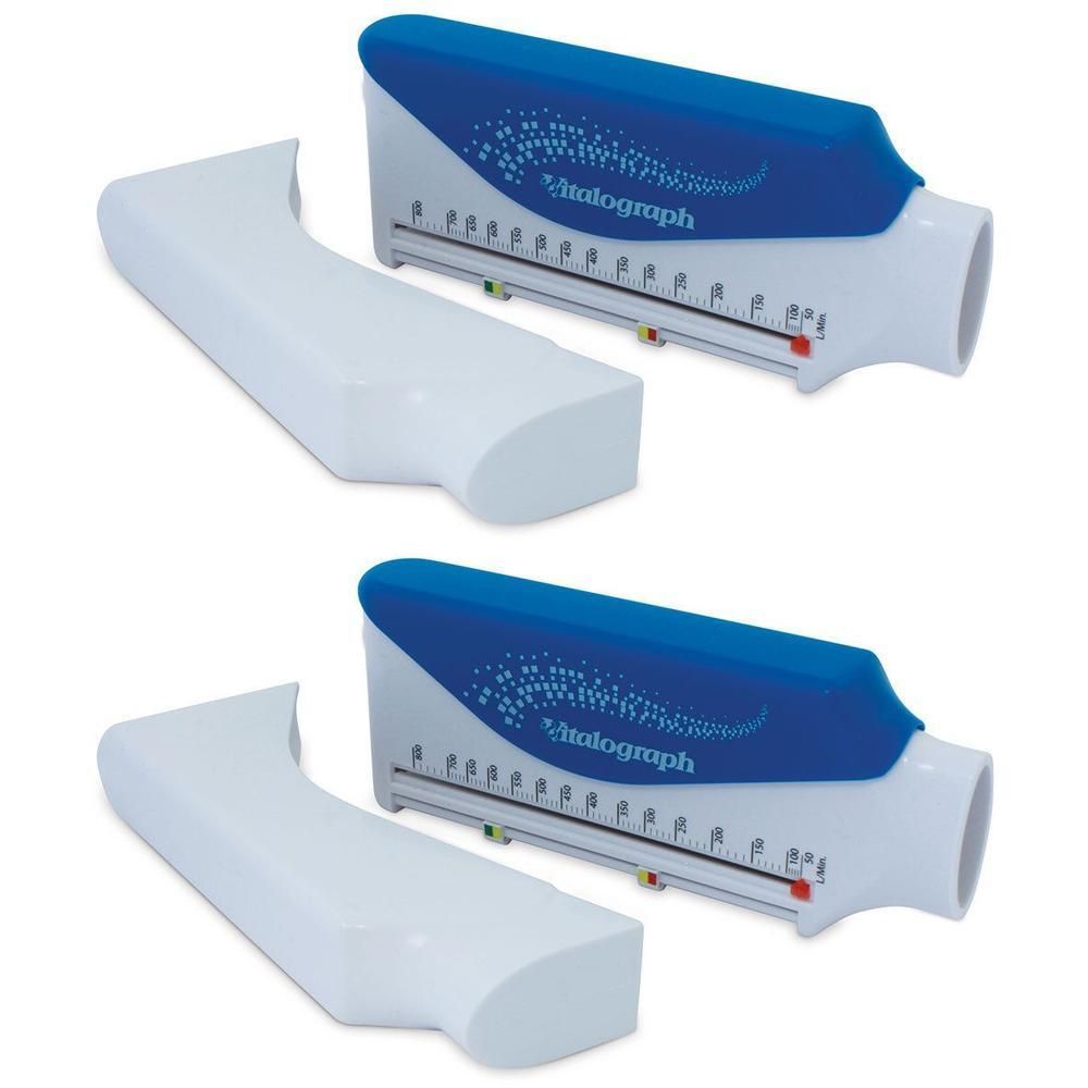 Peak Flow Meter universal für Erwachsene & Kinder 2x 2x1 St
