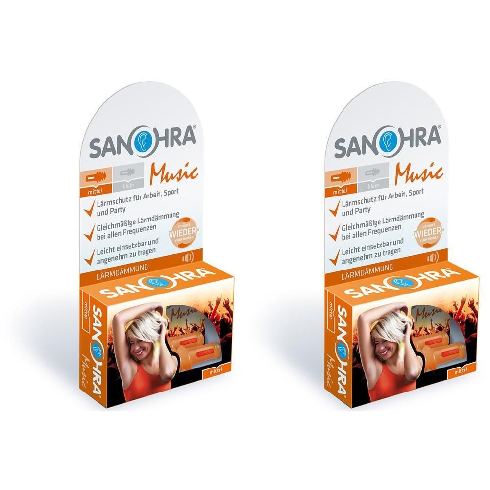 Sanohra music Lärmschutz f.Erwachsene 2x 2x2 St