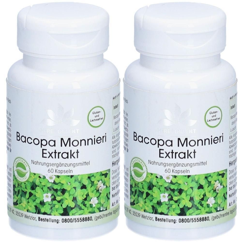 Bacopa Monnieri Extrakt Kapseln 2x 2x60 St