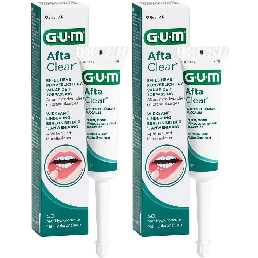 GUM Afta Clear Gel 2x 2x10 ml