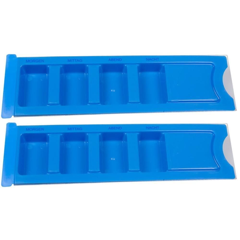 Medikamentendispenser 1 Tag blau 2x 2x1 St