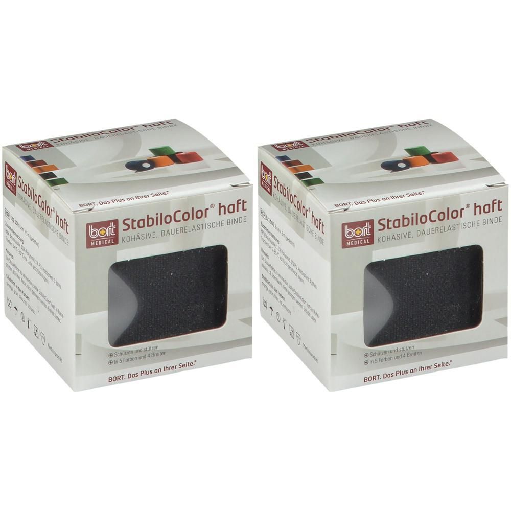 Bort StabiloColor haft Binde 6 cm schwarz 2x 2x1 St Binden