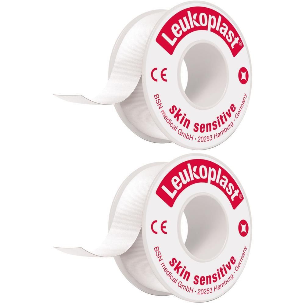 Leukoplast Skin Sensitive 2,5 cmx1 m m.Schutzring 2x 2x1 St Pflaster