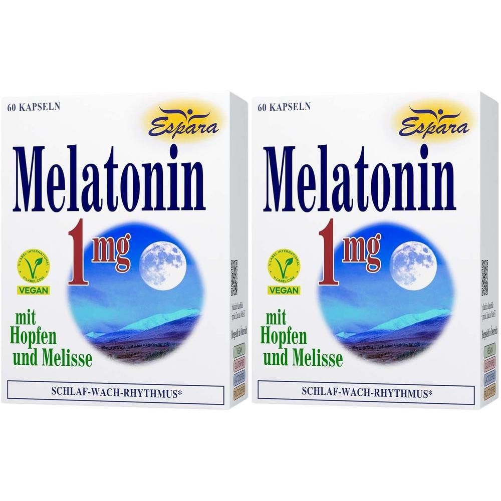 Melatonin 1 mg Kapseln 2x 2x60 St