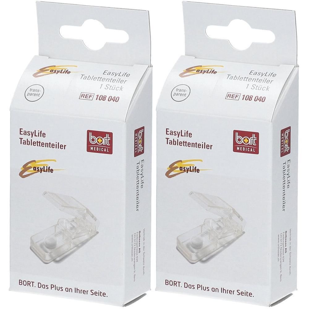 Bort EasyLife Tablettenteiler transparent 2x 2x1 St