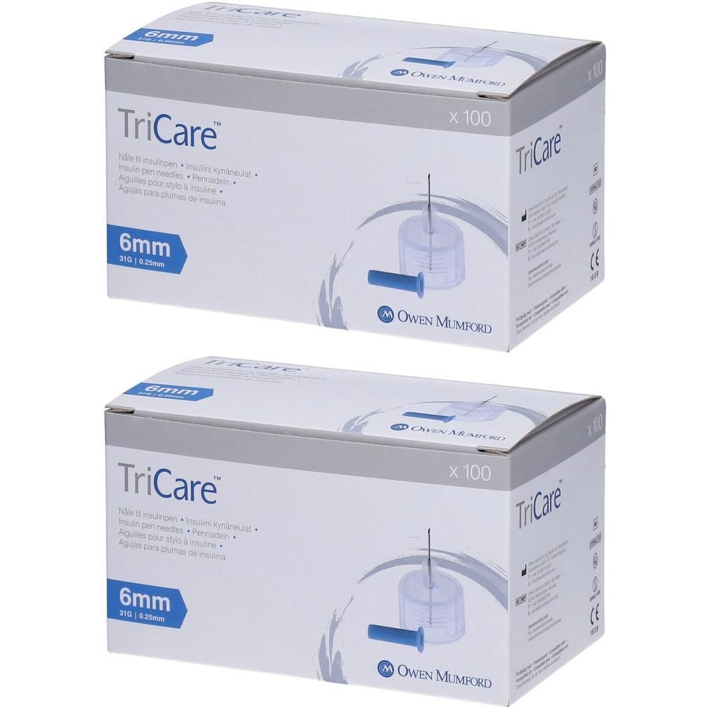 Tricare Pen-Nadeln 6 mm 2x 2x100 St Kanüle