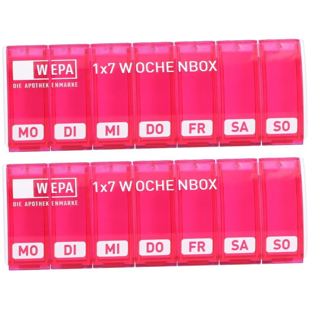 Wepa 1x7 Wochenbox UV-Schutz+ pink 2x 2x1 St