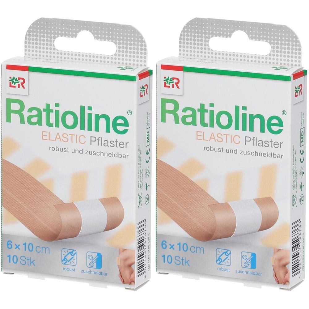 Ratioline elastic Wundschnellverband 6 cmx1 m 2x 2x1 St Verband