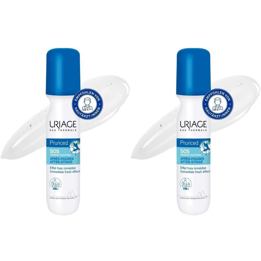 Uriage Pruriced SOS Roll-on nach Stichen 2x 2x15 ml
