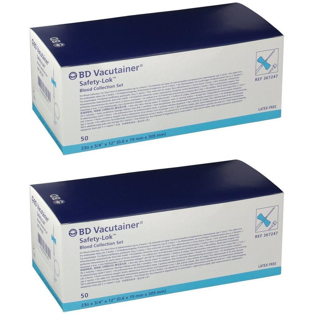 BD Vacutainer Safety Lok Sicherh.Punkt.Best.blau 2x 2x50 St