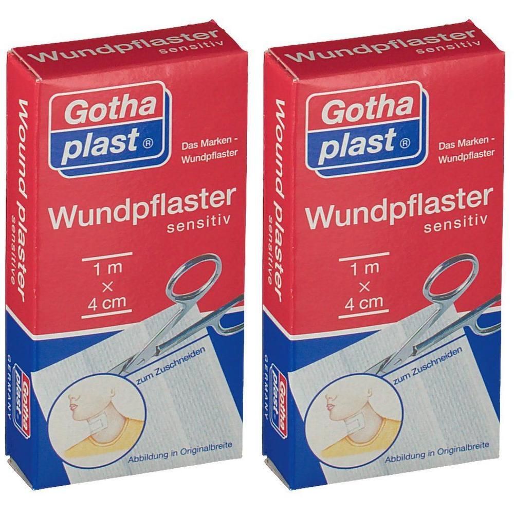 Gothaplast Wundpfl.sensitiv 4 cmx1 m geschnitten 2x 2x1 St Pflaster