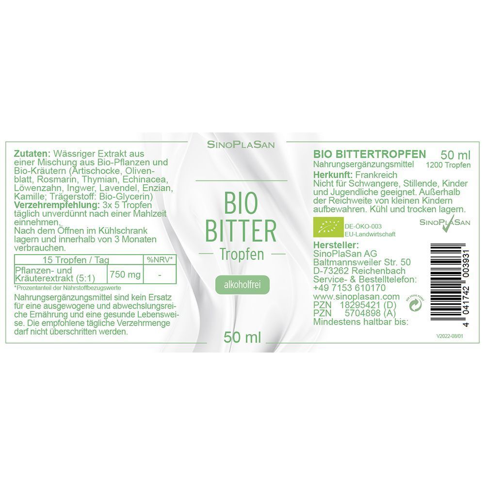 SinoPlaSan Bio Bittertropfen