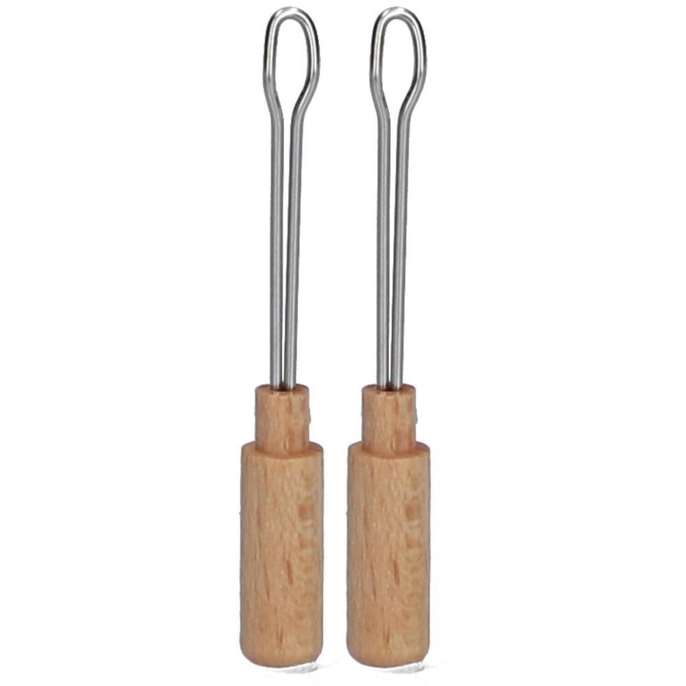Ohrenreiniger m.Holzgriff Schlaufe aus Inox 2x 2x1 St