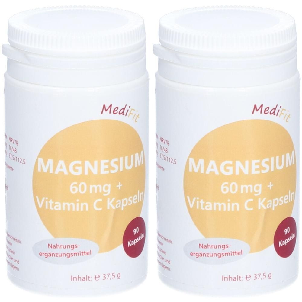 Magnesium 60 mg+Vitamin C Kapseln MediFit 2x 2x90 St