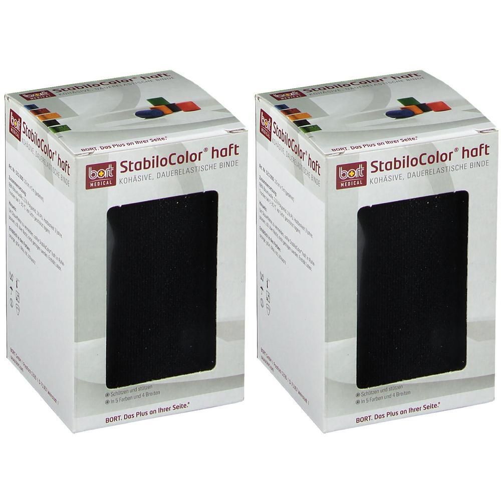 Bort StabiloColor haft Binde 10 cm schwarz 2x 2x1 St Binden