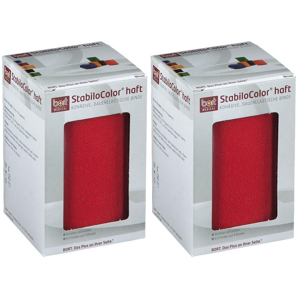 Bort StabiloColor haft Binde 10 cm rot 2x 2x1 St Binden