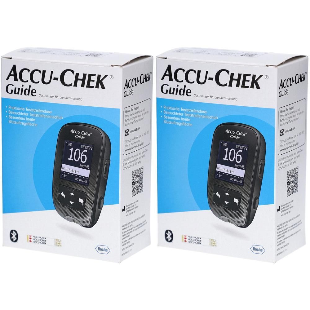 Accu-Chek Guide Blutzuckermessgerät Set mg/dl 2x 2x1 St