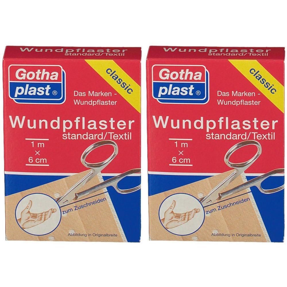 Gothaplast Wundpfl.stand.6 cmx1 m geschnitten 2x 2x1 St Pflaster