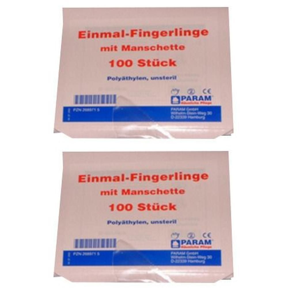 Fingerling Einmal Plastik 2x 2x100 St