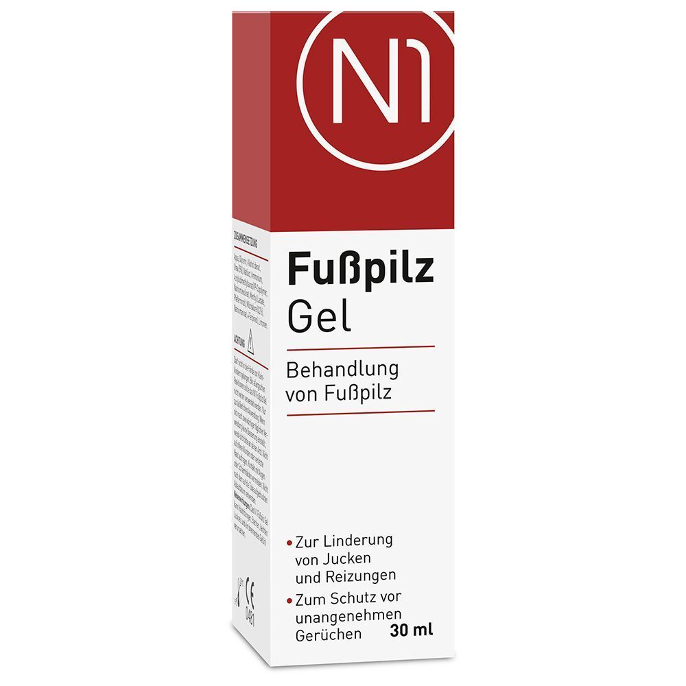 N1 Fußpilz Gel – Fußpilz Creme zur Behandlung von Pilzinfektionen der Haut, lindert Juckreiz, Brennen & Rötungen und bekämpft Pilze effektiv, Creme gegen Fußpilz, Fußpflege