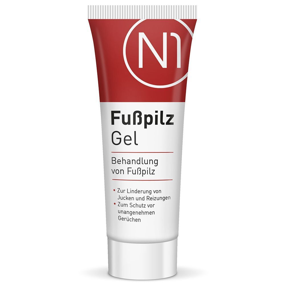N1 Fußpilz Gel – Fußpilz Creme zur Behandlung von Pilzinfektionen der Haut, lindert Juckreiz, Brennen & Rötungen und bekämpft Pilze effektiv, Creme gegen Fußpilz, Fußpflege