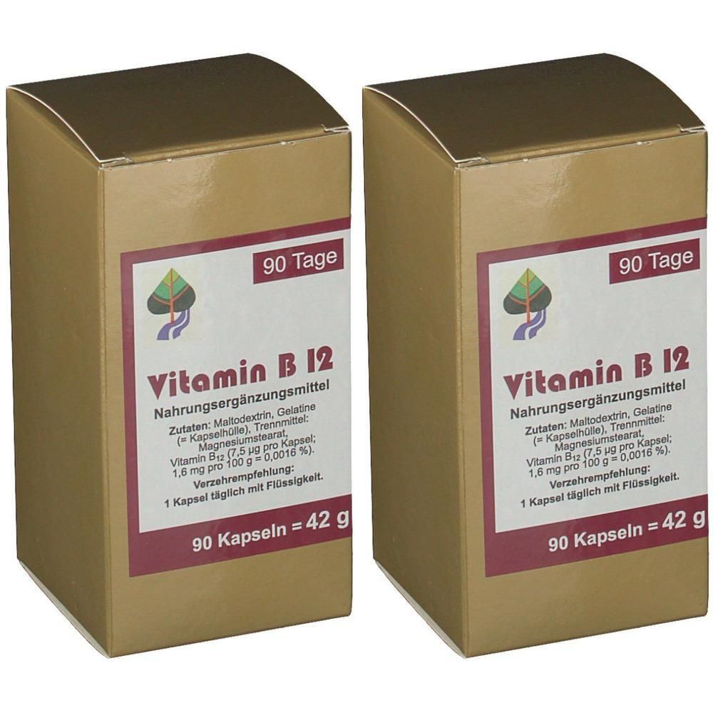 Vitamin B12 90 Tage Kapseln 2x 2x90 St