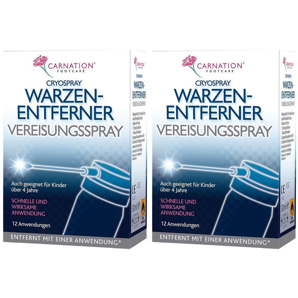Warzenentferner Carnation Vereisungsspray 2x 2x50 ml Dosieraerosol