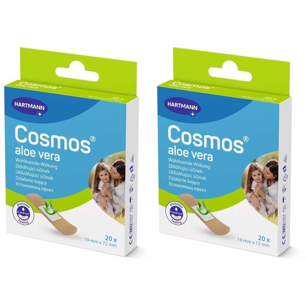 Cosmos Aloe Vera Pflaster 1,9x7,2 cm 2x 2x20 St