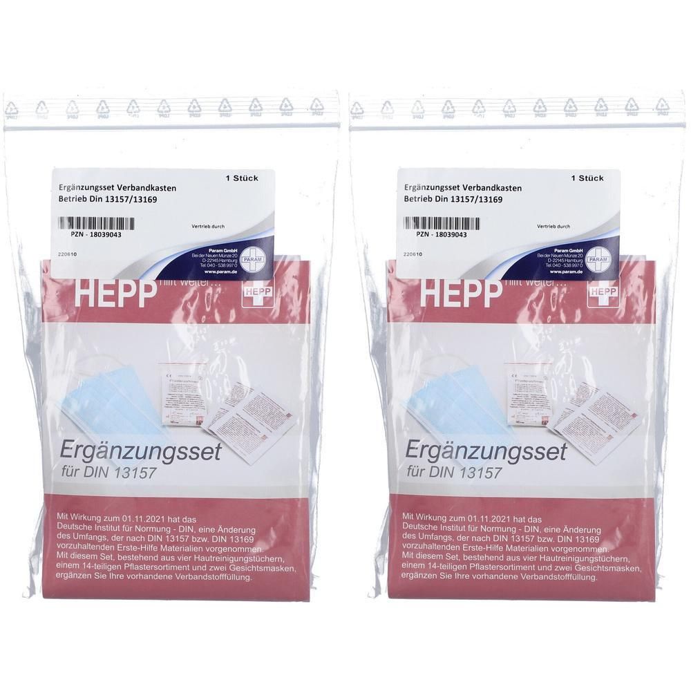 Verbandkasten f.Betriebe 13157/13169 Ergänzungsset 2x 2x1 St Kombipackung