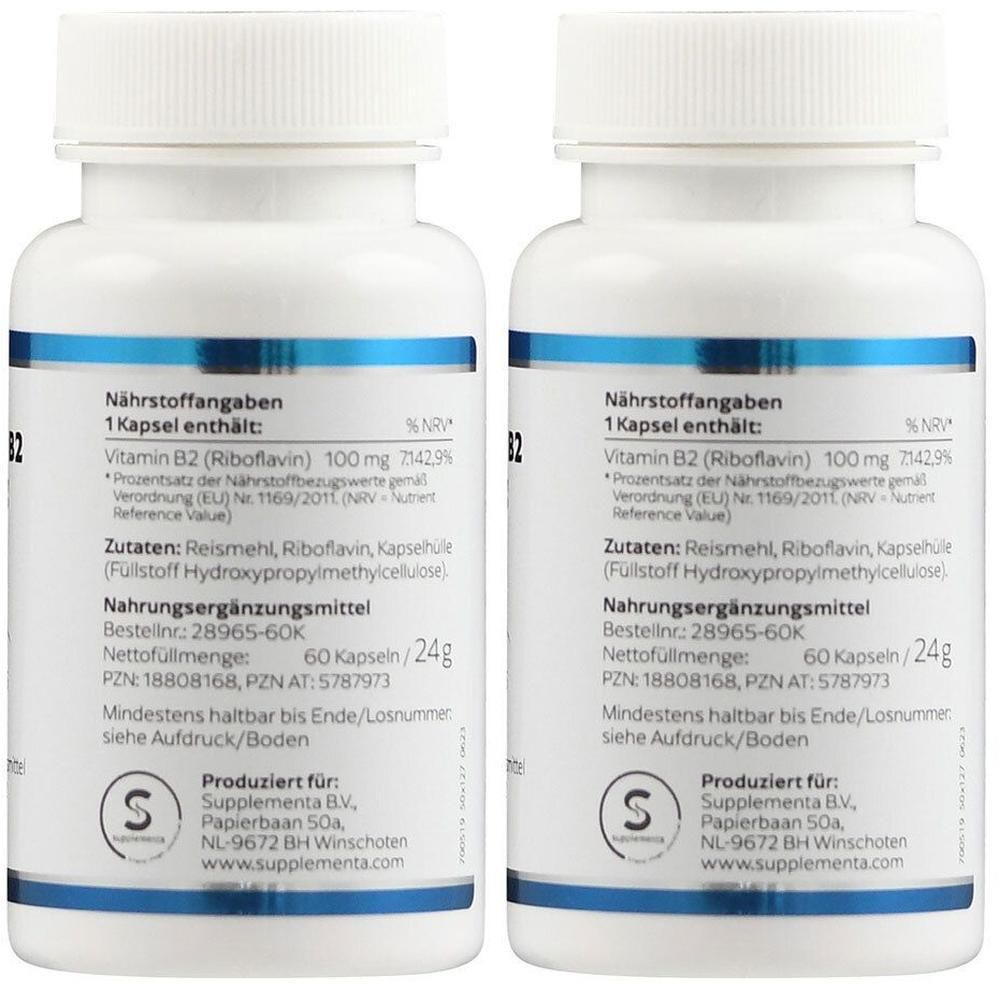 Vitamin B2 100 mg Klean Labs Kapseln 2x 2x60 St