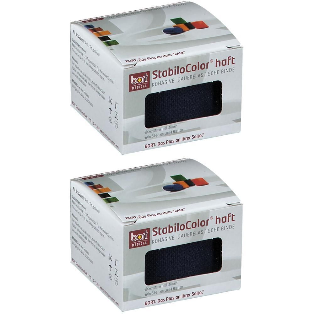Bort StabiloColor haft Binde 4 cm blau 2x 2x1 St Binden
