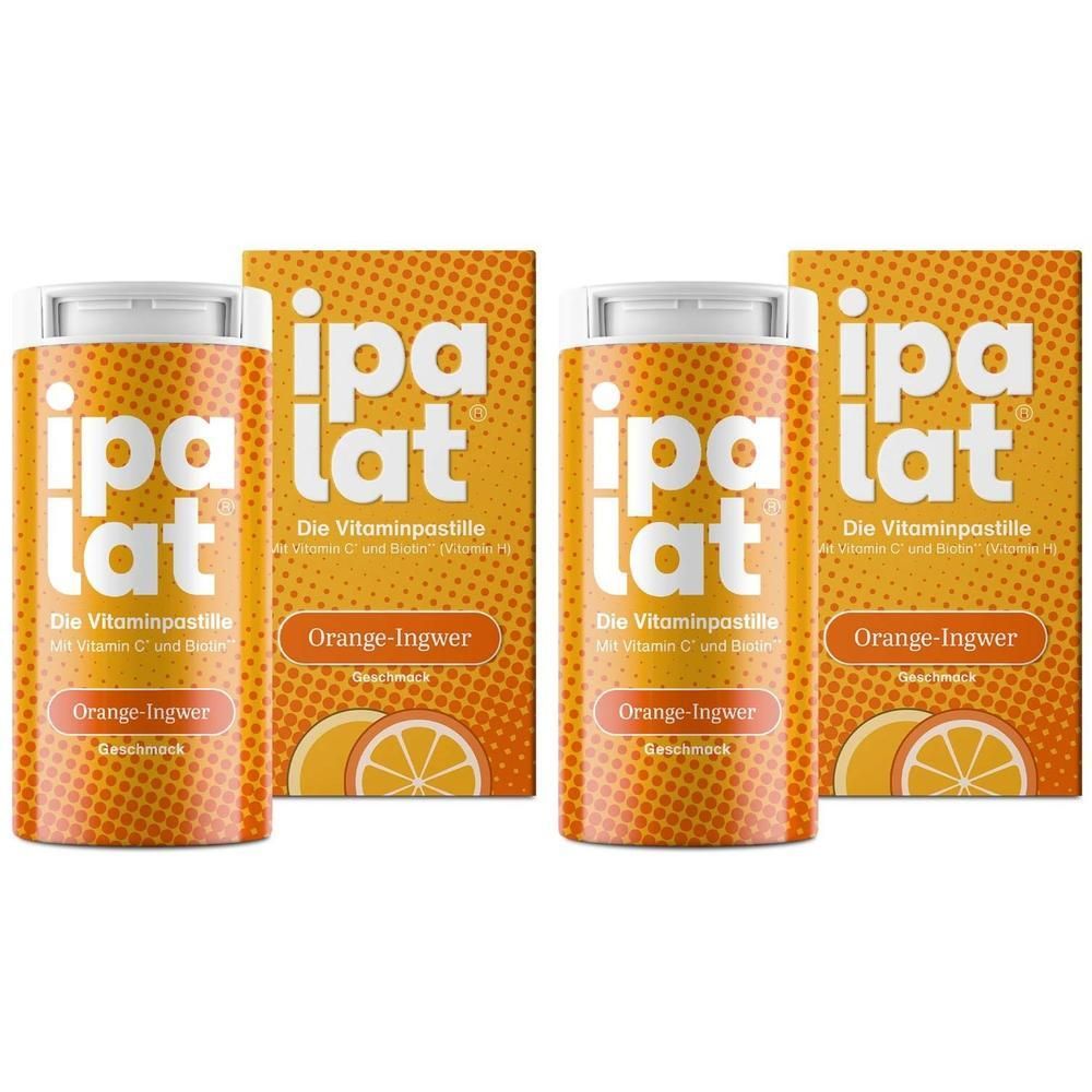 Ipalat Die Vitaminpastille Orange-Ingwer 2x 2x40 St Pastillen