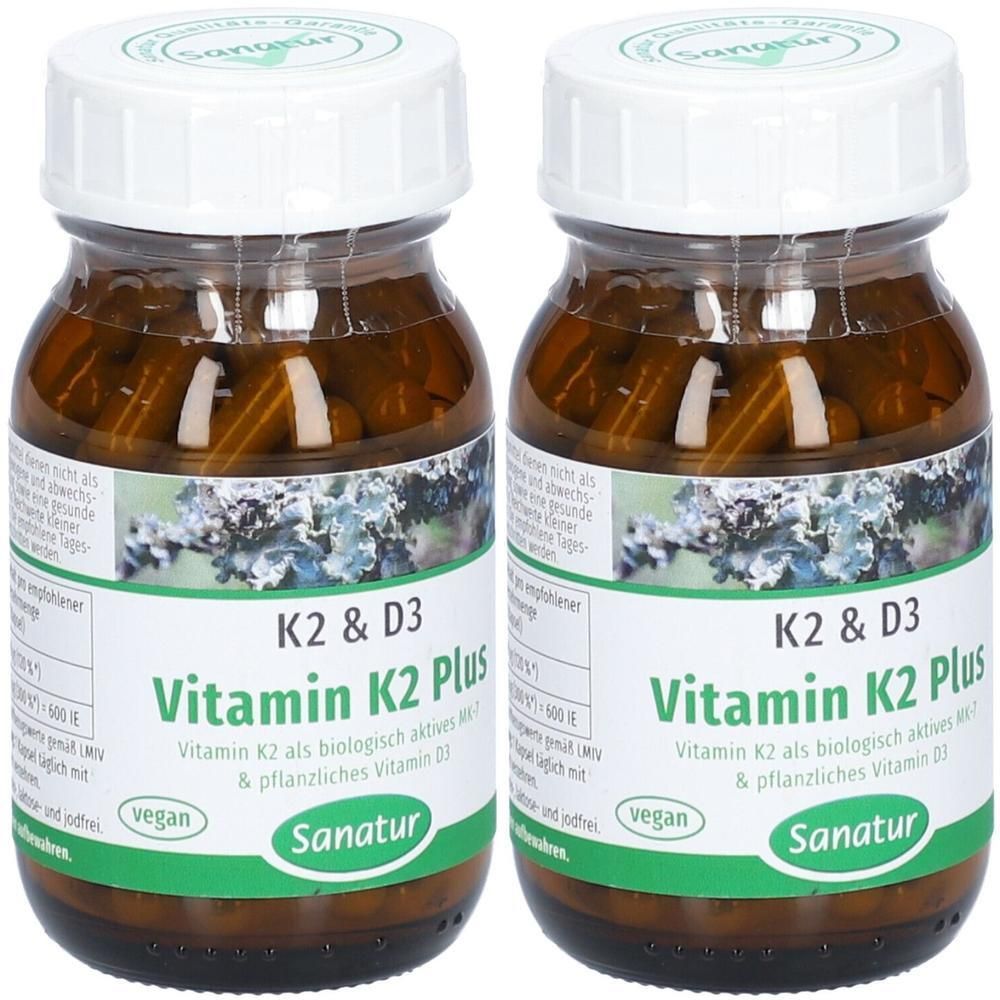Vitamin K2 MK7 Plus D3 Kapseln 2x 2x90 St