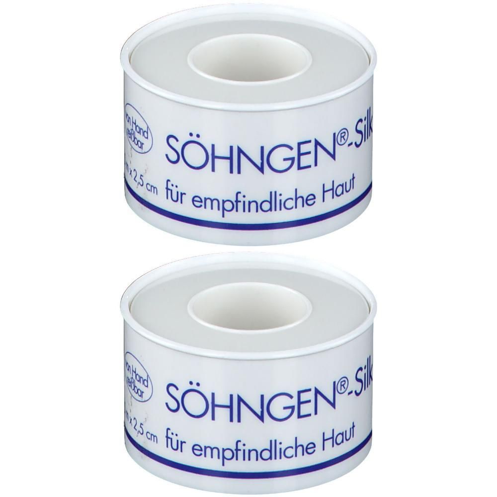 Söhngen Silk 2,50 cmx5 m Heftpflaster 2x 2x1 St Pflaster