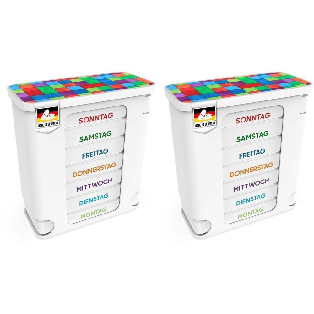 Kerpers Pillendose 7-Tage bunt 2x 2x1 St