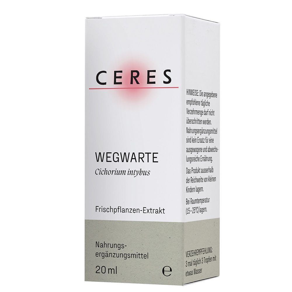 CERES Wegwarte Cichorium intybus Extrakt Tropfen, 20ml, Nahrungsergänzungsmittel, mit Einnahmeempfehlung.