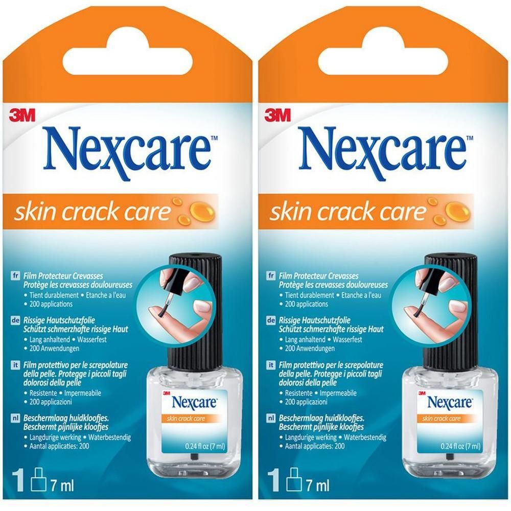 Nexcare Skin Crack Care Fläschchen mit Pinsel 2x 2x7 ml Flüssigkeit