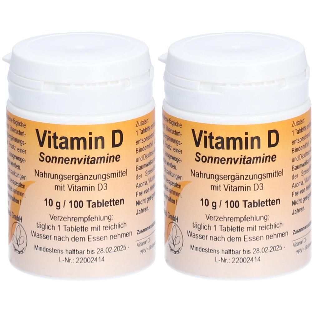 Vitamin D 1000 Sonnenvitamine Tabletten 2x 2x100 St