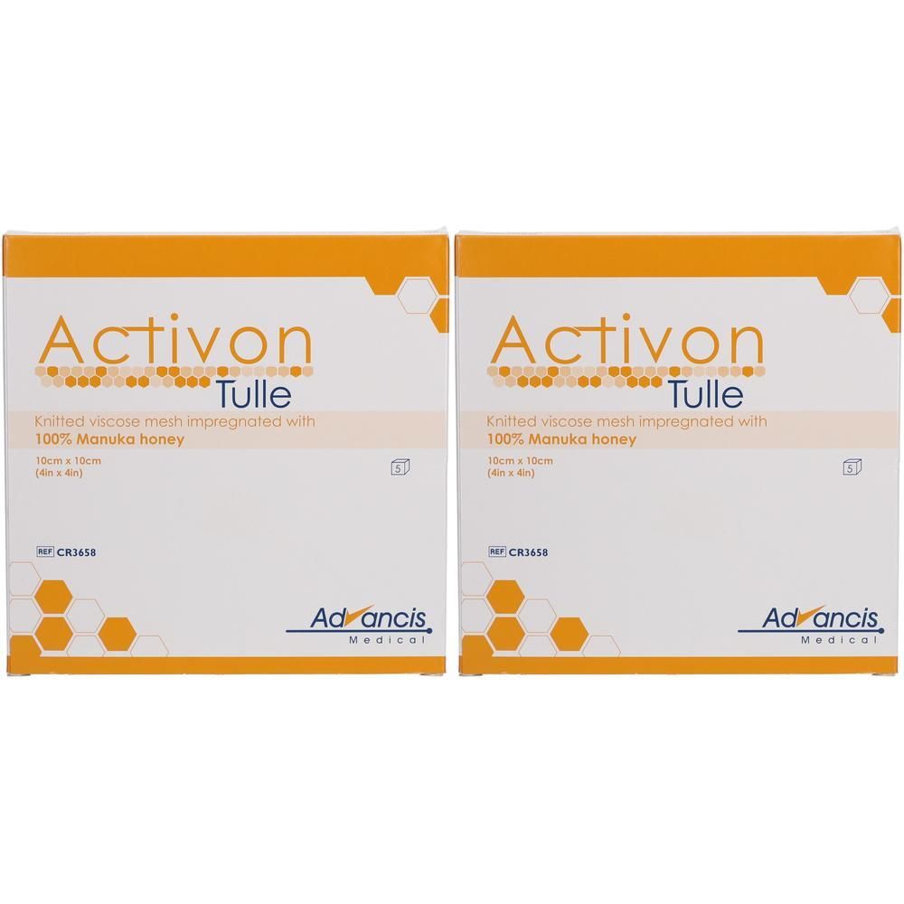 Activon Tulle Honig Wundauflage 10x10 cm 2x 2x5 St Wundgaze