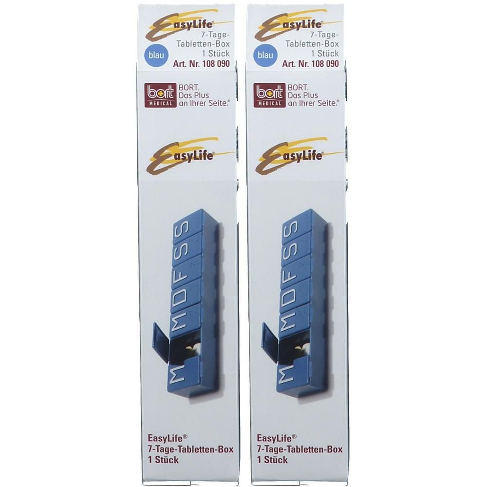 Bort EasyLife 7-Tage-Tablettenbox blau 2x 2x1 St