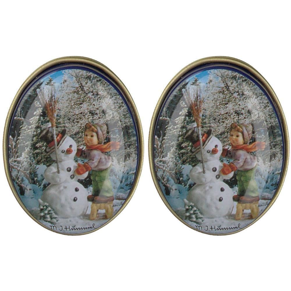 Pillendose oval Winter Motiv 2x 2x1 St