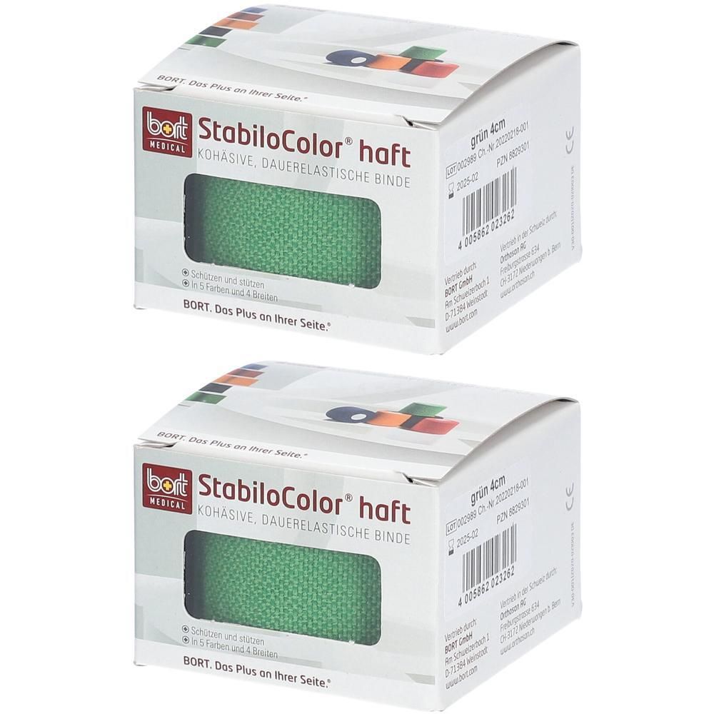 Bort StabiloColor haft Binde 4 cm grün 2x 2x1 St Binden