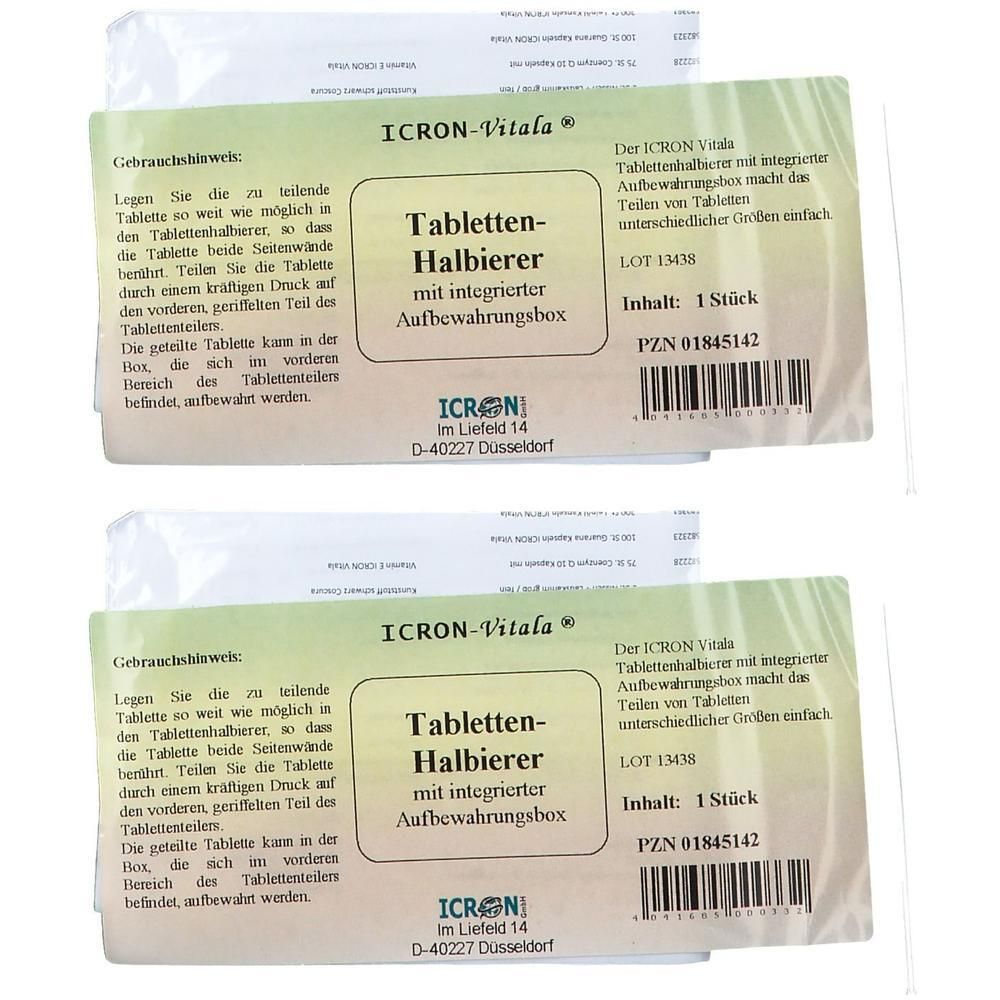 Tablettenhalbierer mit Box Icron Vitala 2x 2x1 St
