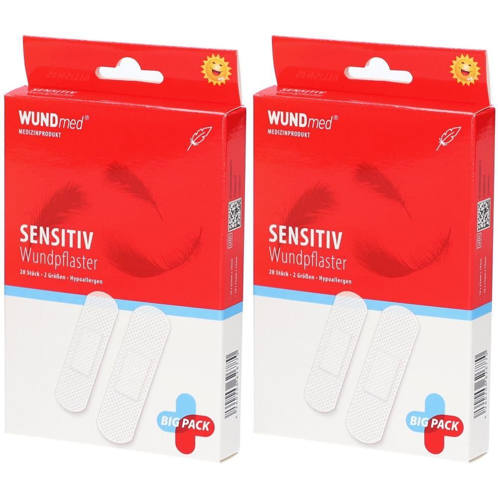 Pflaster hypoallergen sensitiv transparent 2 Größ. 2x 2x20 St